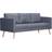 vidaXL Fabric Dark Grey Soffa 168cm 3-sits