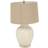 Hill Interiors Twill Weave Ceramic L25 x W25 x H58 cm Table Lamp
