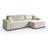 17 Stories Carlos XL Cord Cream Sofa 277cm 4 Seater