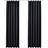 vidaXL Blackout With Hooks Black 140x175cm