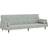vidaXL 351857 Light Grey Sofa 216cm 3 personers