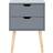 GFW Nyborg Dark Grey Bedside Table 30x40cm 2pcs