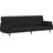 vidaXL 351861 Black Sofa 216cm 3 personers