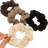 Shein Shein 4pcs Women's Knitted Scrunchies, Solid And Stripe Color, Retro, Elegant Hair Accessories For Daily Wear, Makeup, Dress Up, Clothing Matching And Ponytails. Casual, School Hair Ties Scrunchy Hair Ties