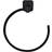 GoodHome Koros Matt Black Steel Towel Ring