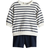 H&M Baby 2-delat Set I Bomullsfrotté - Marinblå/Randig