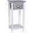 vidaXL Nightstand with 1 Drawer Grey/White Nattbord 30x30cm