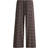 H&M Cotton Blend Trousers - Dark Brown/Striped