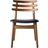 FDB Møbler J48 Natural Lacquered Smoked Oak/Black Leather Kitchen Chair 78.5cm