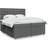 vidaXL Bed Frame with Mattress Dark Grey Ramsäng 200x200cm