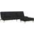 vidaXL 3258105 with Footstool Black Soffa 200cm 4st 2-sits