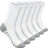 Temu Striped Mid Calf Socks 6-pack - White