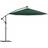vidaXL Hanging Parasol with LED - Green 300cm