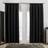 OHS Pencil Pleat Black 167.6x182.9cm