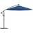 vidaXL Hanging Parasol with LED - Azure Blue 300cm