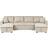 Beliani Sommen Beige Sofa 287cm 5 Seater