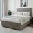 Bedmaster King Size Slate Linen Divan Base Grey Continental Bed