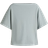 H&M Boat-neck Cotton Top - Dusty Turquoise