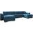Mirjan24 Kinzer Dubbeldivan 5-Sits Blå U-Soffor Soffa 375cm 6-sits