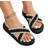 Shein 1 Pair Women's Platform Wedge Slide Sandals, Black Seashell Strap Criss-Cross Slip-On Low-Heeled Summer Beach Vacation Travel Shoes