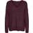 Vero Moda V-Neck Dropped Shoulder Seams Sweater - Brown