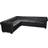 vidaXL Chesterfield Black Soffa 260cm 6-sits