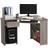 Homcom L Shaped Corner Grey Writing Desk 70x120cm