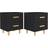 vidaXL 811973 Black Bedside Table 35x40cm 2pcs