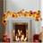 Living and Home Artificial Sunflower Autumn Garland Orange