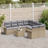 vidaXL 9 Piece Garden Sofa Beige Poly Rattan Outdoor Lounge Set
