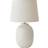 ValueLights Harrison Taper Shade White Geo Ribbed LED 41 x 25 x 25 cm Table Lamp