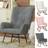 Homcom Teddy Fleece Grey Rocking Chair