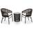 vidaXL 48139 - Brown Caféset, 1 Bord inkl. 2 Stolar