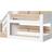 Flair Zeno Staircase Low with Storage White Oak Bunk Bed 112.5x241cm