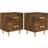 vidaXL 817286 Smoked Oak Nachttisch 35x40cm 2Stk.