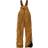 Carhartt Men's Quilt-Lined Washed Insulated Bib Overalls - Brown