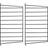 String Wall Panel Black Shelf 2pcs