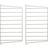 String Wall Mount Galvanized Steel Shelving System 2pcs