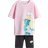 H&M 2-delt sæt med tryk - Rosa/Smølferne (1073066045)