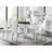 Furniturebox Giovani White Dining Set 90x160cm 7pcs