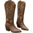 Shein Women's Fashion Solid Color Versatile Electric Embroidered Leather Side Zipper Wedge High Boots