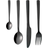 aida Raw Glossy Black Cutlery Set 48pcs