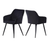 Life Interiors Camden Black Kitchen Chair 82cm 2pcs