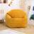 Bean Bag Bazaar Icon Corduroy Refillable Bean Bag Chair Yellow