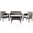 Mistana Schmier Gaubert - Grey Outdoor Lounge Set, 1 Table incl. 2 Chairs & 1 Sofas