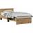 vidaXL Sängram utan Madrass med Huvudgavel Artisan Ek 75x190 cm Ramsäng