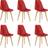 vidaXL 289121 Red Kitchen Chair 82cm 6pcs