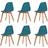 vidaXL 244782 Turquoise Kitchen Chair 82cm 6pcs