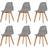 vidaXL 244776 Grey Kitchen Chair 82cm 6pcs