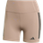 adidas Women's Optime 3 Stripes 1/4 Short Leggings - Chalky Brown